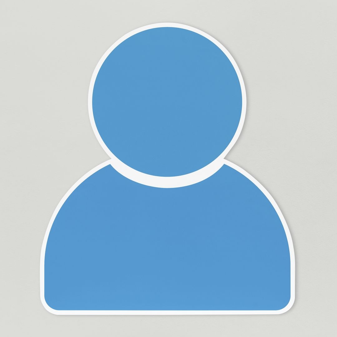 Blue user profile account icon